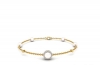 18K Gold Luminous Pearl & Diamond Bracelet (0.08 CTS and 4.20 CTS cultured pearl)