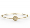 Oystra Moonlight Pearl Bracelet 0.08CTs and 18K gold