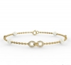 Oystra Pearl Elegance Bracelet 0.1 CTS and 18K gold