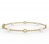 Oystra Pearl Elegance Bracelet 0.1 CTS and 18K gold